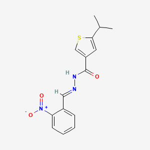 molecular formula C15H15N3O3S B4579970 5-isopropyl-N'-(2-nitrobenzylidene)-3-thiophenecarbohydrazide 