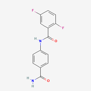 molecular formula C14H10F2N2O2 B4580002 N-[4-(aminocarbonyl)phenyl]-2,5-difluorobenzamide 