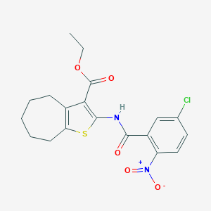 ethyl 2-(5-chloro-2-nitrobenzamido)-5,6,7,8-tetrahydro-4H-cyclohepta[b]thiophene-3-carboxylate