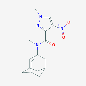 molecular formula C16H22N4O3 B458003 N-(1-adamantyl)-4-nitro-N,1-dimethyl-1H-pyrazole-3-carboxamide 