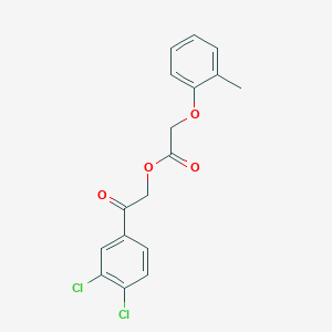 molecular formula C17H14Cl2O4 B4580036 2-(3,4-二氯苯基)-2-氧代乙基(2-甲基苯氧基)乙酸酯 