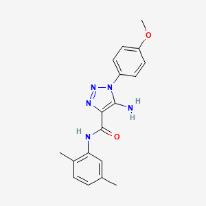 molecular formula C18H19N5O2 B4580044 5-amino-N-(2,5-dimethylphenyl)-1-(4-methoxyphenyl)-1H-1,2,3-triazole-4-carboxamide 
