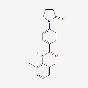 molecular formula C19H20N2O2 B4580060 N-(2,6-二甲苯基)-4-(2-氧代-1-吡咯烷基)苯甲酰胺 