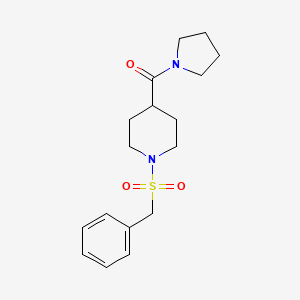 molecular formula C17H24N2O3S B4580074 1-(benzylsulfonyl)-4-(1-pyrrolidinylcarbonyl)piperidine 