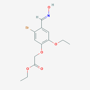 molecular formula C13H16BrNO5 B458011 Ethyl {5-bromo-2-ethoxy-4-[(hydroxyimino)methyl]phenoxy}acetate 