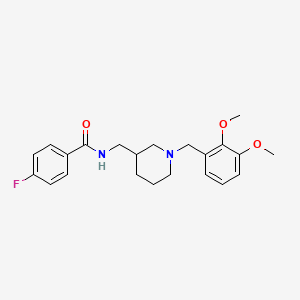 N-{[1-(2,3-dimethoxybenzyl)-3-piperidinyl]methyl}-4-fluorobenzamide