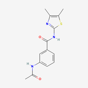 molecular formula C14H15N3O2S B4580122 3-(acetylamino)-N-(4,5-dimethyl-1,3-thiazol-2-yl)benzamide 