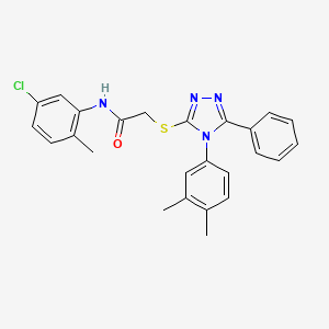 molecular formula C25H23ClN4OS B4580134 N-(5-chloro-2-methylphenyl)-2-{[4-(3,4-dimethylphenyl)-5-phenyl-4H-1,2,4-triazol-3-yl]thio}acetamide 