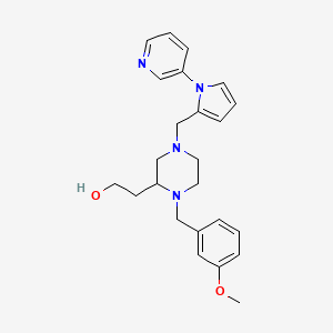molecular formula C24H30N4O2 B4580140 2-(1-(3-methoxybenzyl)-4-{[1-(3-pyridinyl)-1H-pyrrol-2-yl]methyl}-2-piperazinyl)ethanol 