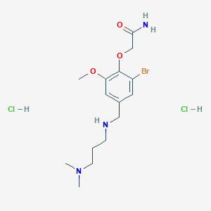 molecular formula C15H26BrCl2N3O3 B4580143 2-[2-bromo-4-({[3-(dimethylamino)propyl]amino}methyl)-6-methoxyphenoxy]acetamide dihydrochloride 
