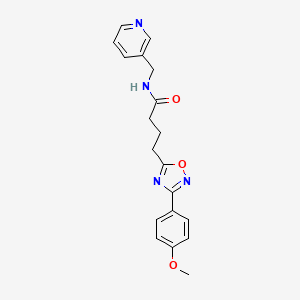 molecular formula C19H20N4O3 B4580149 4-[3-(4-甲氧基苯基)-1,2,4-恶二唑-5-基]-N-(3-吡啶基甲基)丁酰胺 