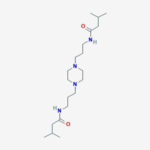 3-methyl-N-[3-(4-{3-[(3-methylbutanoyl)amino]propyl}-1-piperazinyl)propyl]butanamide