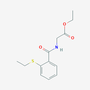 molecular formula C13H17NO3S B4580153 乙基N-[2-(乙硫基)苯甲酰]甘氨酸酯 