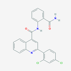 N-(2-carbamoylphenyl)-2-(2,4-dichlorophenyl)quinoline-4-carboxamide