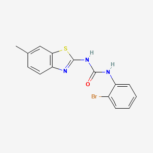 molecular formula C15H12BrN3OS B4580172 N-(2-溴苯基)-N'-(6-甲基-1,3-苯并噻唑-2-基)脲 
