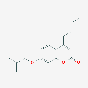 molecular formula C17H20O3 B4580187 4-丁基-7-[(2-甲基-2-丙烯-1-基)氧基]-2H-色满-2-酮 
