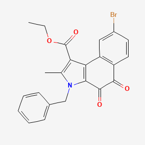 molecular formula C23H18BrNO4 B4580194 ethyl 3-benzyl-8-bromo-2-methyl-4,5-dioxo-4,5-dihydro-3H-benzo[e]indole-1-carboxylate 