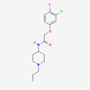 molecular formula C16H22ClFN2O2 B4580200 2-(3-氯-4-氟苯氧基)-N-(1-丙基-4-哌啶基)乙酰胺 