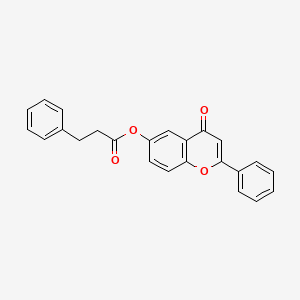 molecular formula C24H18O4 B4580205 4-氧代-2-苯基-4H-色满-6-基 3-苯基丙酸酯 