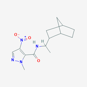 molecular formula C14H20N4O3 B458021 N-(1-bicyclo[2.2.1]hept-2-ylethyl)-4-nitro-1-methyl-1H-pyrazole-5-carboxamide 