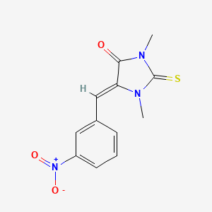 molecular formula C12H11N3O3S B4580218 1,3-二甲基-5-(3-硝基亚苄基)-2-硫代-4-咪唑烷酮 