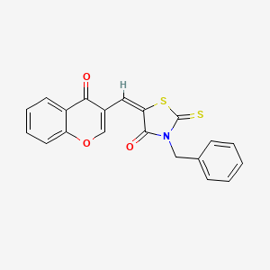 3-benzyl-5-[(4-oxo-4H-chromen-3-yl)methylene]-2-thioxo-1,3-thiazolidin-4-one