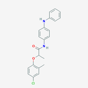 molecular formula C22H21ClN2O2 B458023 N-(4-anilinophenyl)-2-(4-chloro-2-methylphenoxy)propanamide 