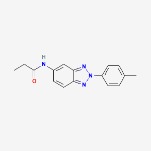 molecular formula C16H16N4O B4580231 N-[2-(4-甲苯基)-2H-1,2,3-苯并三唑-5-基]丙酰胺 