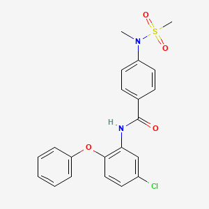 molecular formula C21H19ClN2O4S B4580236 N-(5-chloro-2-phenoxyphenyl)-4-[methyl(methylsulfonyl)amino]benzamide 