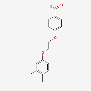 molecular formula C17H18O3 B4580244 4-[2-(3,4-dimethylphenoxy)ethoxy]benzaldehyde CAS No. 438481-34-6