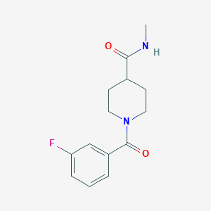 molecular formula C14H17FN2O2 B4580255 1-(3-氟代苯甲酰)-N-甲基-4-哌啶甲酰胺 