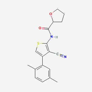 molecular formula C18H18N2O2S B4580265 N-[3-cyano-4-(2,5-dimethylphenyl)-2-thienyl]tetrahydro-2-furancarboxamide 