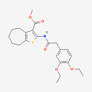 methyl 2-{[(3,4-diethoxyphenyl)acetyl]amino}-5,6,7,8-tetrahydro-4H-cyclohepta[b]thiophene-3-carboxylate