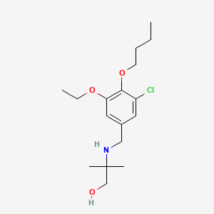 molecular formula C17H28ClNO3 B4580303 2-[(4-butoxy-3-chloro-5-ethoxybenzyl)amino]-2-methyl-1-propanol 