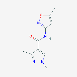 molecular formula C10H12N4O2 B4580309 1,3-dimethyl-N-(5-methyl-3-isoxazolyl)-1H-pyrazole-4-carboxamide 