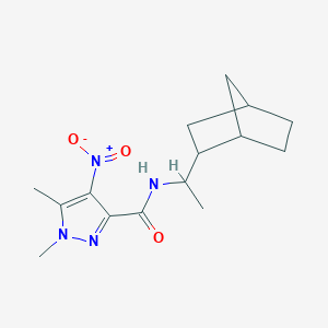 molecular formula C15H22N4O3 B458032 N-(1-bicyclo[2.2.1]hept-2-ylethyl)-4-nitro-1,5-dimethyl-1H-pyrazole-3-carboxamide 
