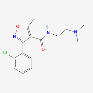 molecular formula C15H18ClN3O2 B4580341 3-(2-氯苯基)-N-[2-(二甲氨基)乙基]-5-甲基-4-异恶唑甲酰胺 