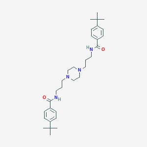 molecular formula C32H48N4O2 B458035 4-tert-butyl-N-[3-[4-[3-[[(4-tert-butylphenyl)-oxomethyl]amino]propyl]-1-piperazinyl]propyl]benzamide 