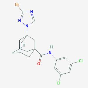 molecular formula C19H19BrCl2N4O B458036 3-(3-bromo-1H-1,2,4-triazol-1-yl)-N-(3,5-dichlorophenyl)-1-adamantanecarboxamide 