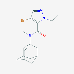 molecular formula C17H24BrN3O B458037 N-(1-adamantyl)-4-bromo-2-ethyl-N-methylpyrazole-3-carboxamide 