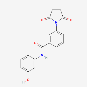 molecular formula C17H14N2O4 B4580371 3-(2,5-dioxo-1-pyrrolidinyl)-N-(3-hydroxyphenyl)benzamide 
