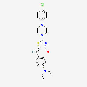 molecular formula C24H27ClN4OS B4580396 2-[4-(4-chlorophenyl)-1-piperazinyl]-5-[4-(diethylamino)benzylidene]-1,3-thiazol-4(5H)-one 