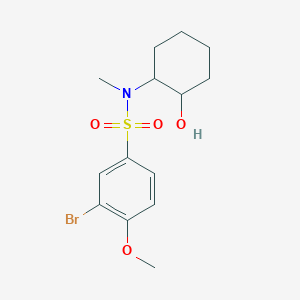 molecular formula C14H20BrNO4S B4580401 3-溴-N-(2-羟基环己基)-4-甲氧基-N-甲基苯磺酰胺 