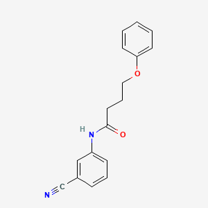 molecular formula C17H16N2O2 B4580407 N-(3-氰基苯基)-4-苯氧基丁酰胺 