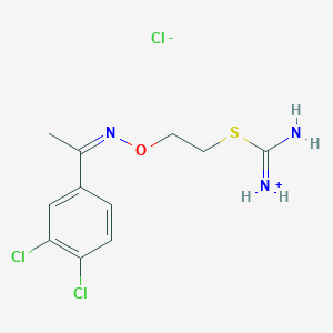 molecular formula C11H14Cl3N3OS B4580428 2-({[(1Z)-1-(3,4-dichlorophenyl)ethylidene]amino}oxy)ethyl imidothiocarbamate hydrochloride 