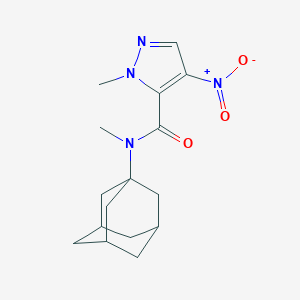 molecular formula C16H22N4O3 B458043 N-(1-adamantyl)-4-nitro-N,1-dimethyl-1H-pyrazole-5-carboxamide 