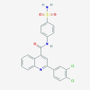 molecular formula C22H15Cl2N3O3S B458044 2-(3,4-dichlorophenyl)-N-(4-sulfamoylphenyl)quinoline-4-carboxamide 