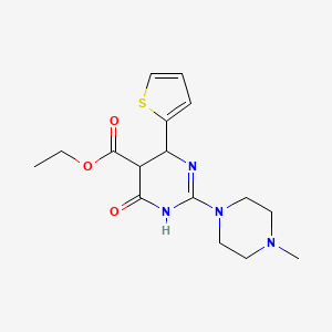 molecular formula C16H22N4O3S B4580440 ethyl 2-(4-methyl-1-piperazinyl)-4-oxo-6-(2-thienyl)-1,4,5,6-tetrahydro-5-pyrimidinecarboxylate 
