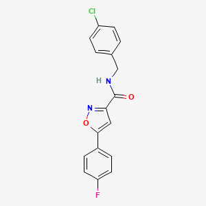 molecular formula C17H12ClFN2O2 B4580466 N-(4-chlorobenzyl)-5-(4-fluorophenyl)-3-isoxazolecarboxamide 
