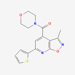 molecular formula C16H15N3O3S B4580491 3-甲基-4-(4-吗啉羰基)-6-(2-噻吩基)异噁唑并[5,4-b]吡啶 